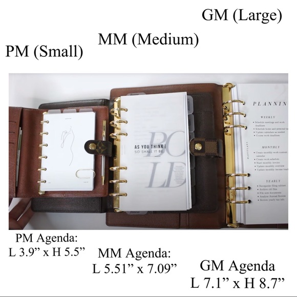 2025 FITS Louis Vuitton Agenda PM  / MM  Calendar Refill Fits  6 Ring LV Agenda - Picture 2 of 12